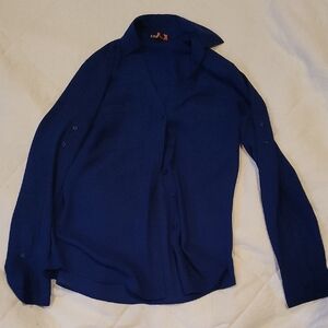 Express Royal Blue Collared Shirt